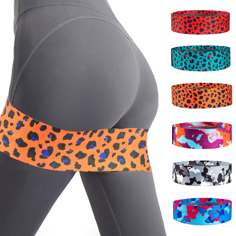 Yoga Fitness Resistance Band - Bandes de résistance à imprimé léopard,
